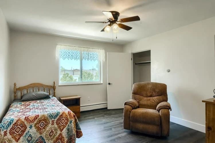 Private resident bedroom with closet and natural light at Aspen Leaf Circle Lane